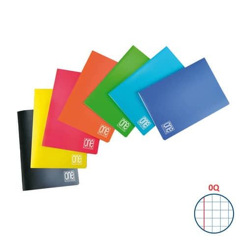 Maxiquaderno One Color - A4 - 5 mm c/margine - 20+1 fogli - 80 gr - copertina P…