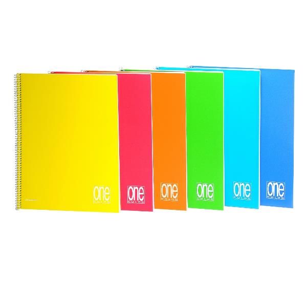 Maxiquaderno One Color PP - A4 - 5mm - 80+1 fogli - 80 gr - s/fori - spiralato …
