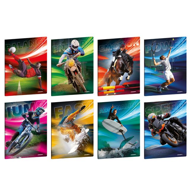 Maxiquaderno Sport Emotions - A4 - 1 rigo c/margine - 20+1 fogli - 80 gr - Blas…