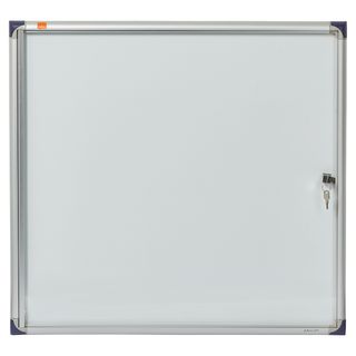 Bacheca per interni ultrapiatta - fondo in metallo magnetico bianco - 6 fogli A…