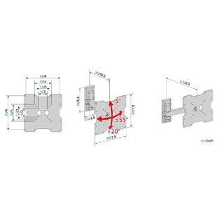 Meliconi CME ER200 - Kit montaggio (montaggio a muro, braccio con inclinazione/…