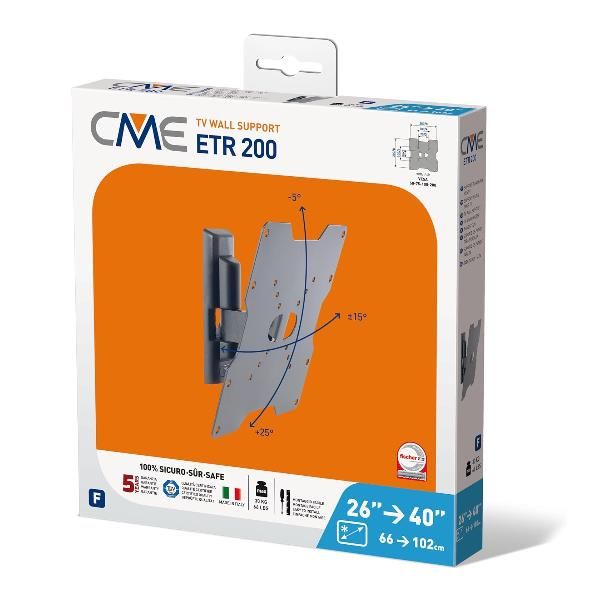 Meliconi CME ETR200 - Kit montaggio - Tilt & Turn - per pannello piatto - nero …
