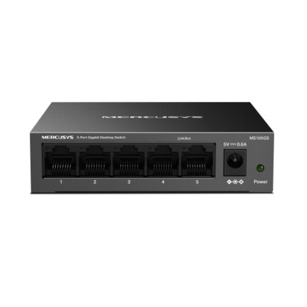 Mercusys MS105GS, Non gestito, Gigabit Ethernet (10/100/1000), Full duplex, Mon…