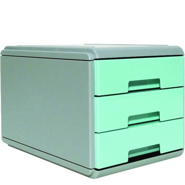 Mini Cassettiera Keep Colour Pastel - 17 x 25,4 x 17,7 cm - grigio/azzurro - Ar…
