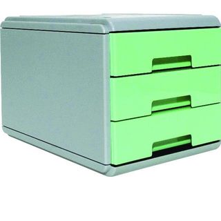 Mini Cassettiera Keep Colour Pastel - 17 x 25,4 x 17,7 cm - grigio/verde - Arda