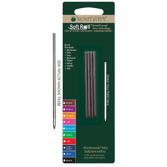 Minirefill per sfera multifunzione - punta media - verde - Monteverde - conf. 4…