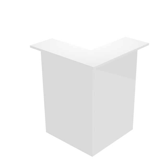 Modulo Prestige reception - 90 gradi - 76 x 76 x 117 cm - bianco/bianco - Artex…
