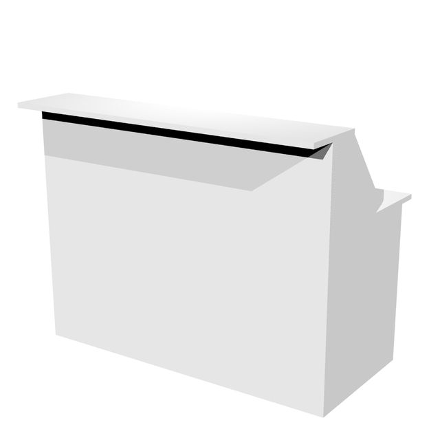 Modulo Reception Prestige - sopralzo con desktop incluso - 140 x 76 x 117 cm - …