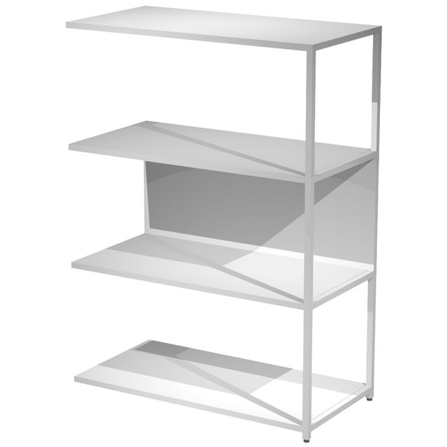 Modulo aggiuntivo per libreria Modular - 90 x 44 x 122 cm - struttura metal bia…