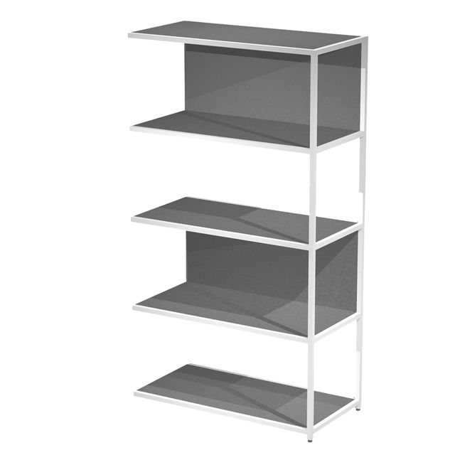 Modulo aggiuntivo per libreria Modular - 90 x 44 x 161 cm - struttura metal bia…