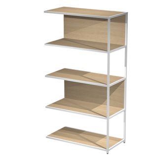 Modulo aggiuntivo per libreria Modular - 90 x 44 x 161 cm - struttura metal bia…
