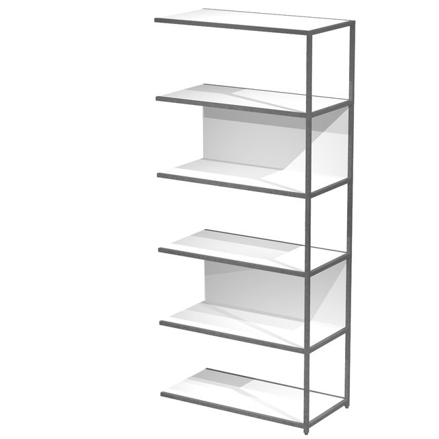 Modulo aggiuntivo per libreria Modular - 90 x 44 x 200 cm - struttura metal ant…
