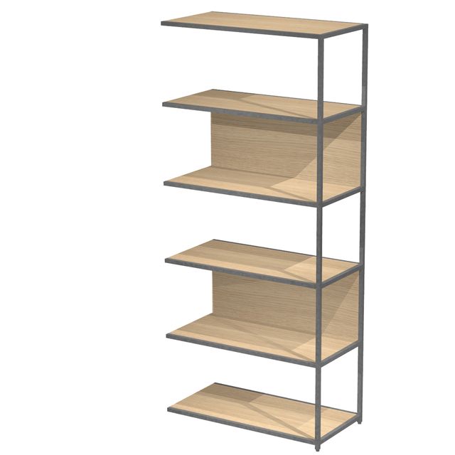 Modulo aggiuntivo per libreria Modular - 90 x 44 x 200 cm - struttura metal ant…