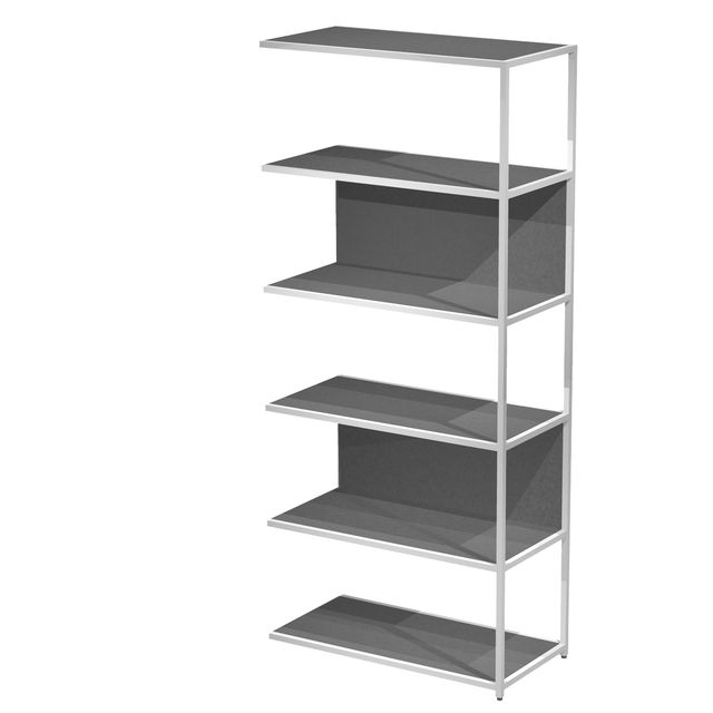 Modulo aggiuntivo per libreria Modular - 90 x 44 x 200 cm - struttura metal bia…