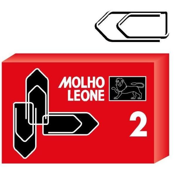 Molho Leone 2 - Clip per carta - triangolare - 23 mm - zincato - pacco da 100