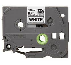 NASTRO TIPO TZ 18 MM NERO - BIANCO ADESIVO RESISTENTE LUNGHEZZA 8 METRI
