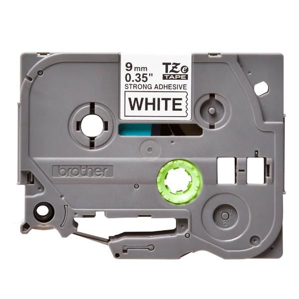 NASTRO TIPO TZ 9MM NERO/BIANCO ADESIVO RESISTENTE