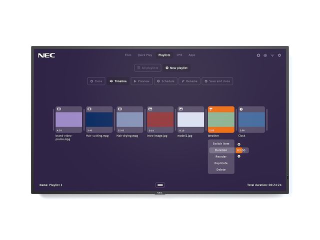 NEC MultiSync ME651-MPi4, Pannello piatto per segnaletica digitale, 165,1 cm (6…