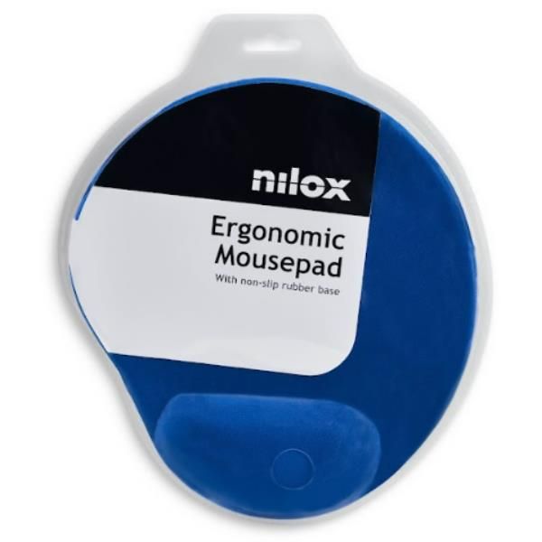 NILOX ERGONOMIC MOUSE PAD BLUE