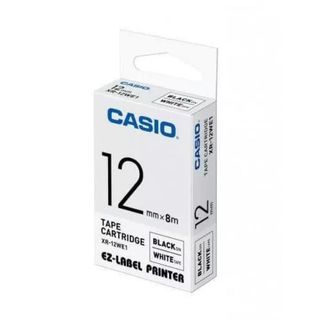 Nastro - 12 mm x 8 mt - nero/bianco - Casio