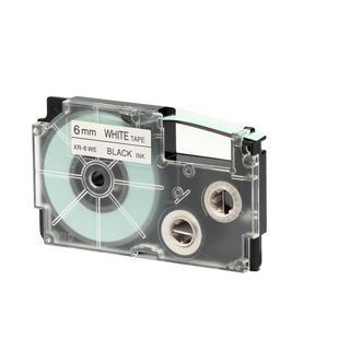 Nastro - 6 mm x 8 mt - nero/bianco - Casio