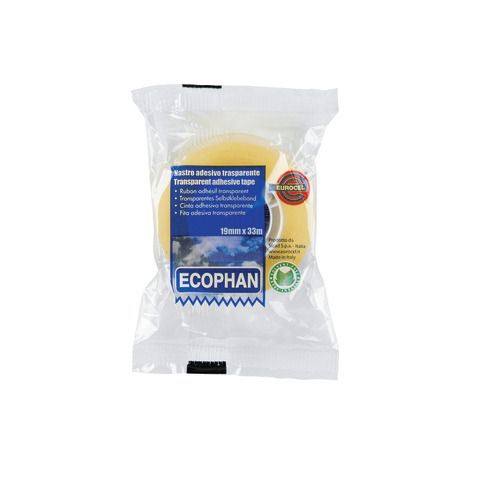 Nastro adesivo Ecophan - confezionato singolarmente - 19 mm x 33 m - acrilico -…