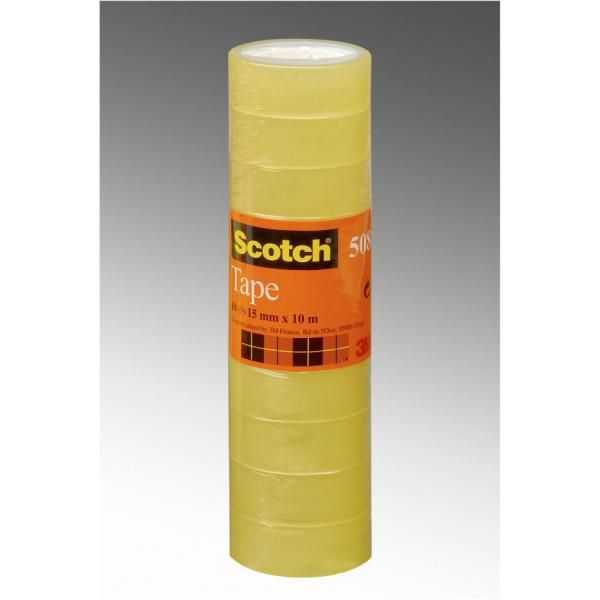 Nastro adesivo Scotch® 508 15 mm x 33 m trasparente torre da 10 rotoli 508-1533S