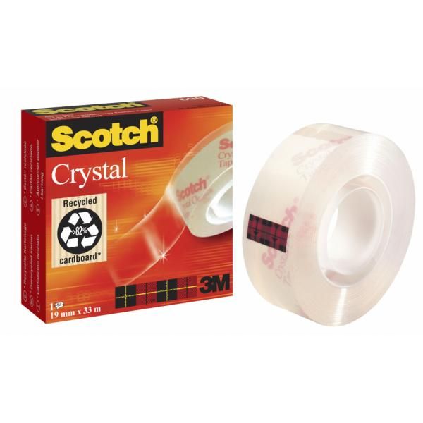 Nastro adesivo Scotch® Crystal 600 19 mm x 33 m supertrasparente - 600-1933