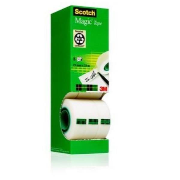 Nastro adesivo Scotch® Magic™ 810 19 mm x 33 m trasparente opaco Value Pack 7 r…
