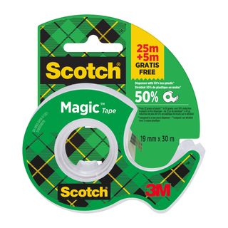 Nastro adesivo in chiocciola Magic 810 - 19 mm x 25m + 5m gratis - acrilico - t…