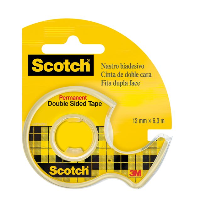Nastro biadesivo in chiocciola 665 - 12 mm x 6,3 m - acrilico - trasparente - S…