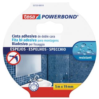 Nastro biadesivo per specchi Tesa Powerbond - 19 mm x 5 m - PE - bianco - Tesa