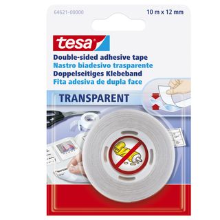 Nastro biadesivo tesa OPP trasparente in polipropilene e adesivo hot melt 12 mm…