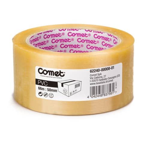 Nastro da imballo in PVC Comet -Tesa- 50mmx66mt trasparente (torre 6pz)