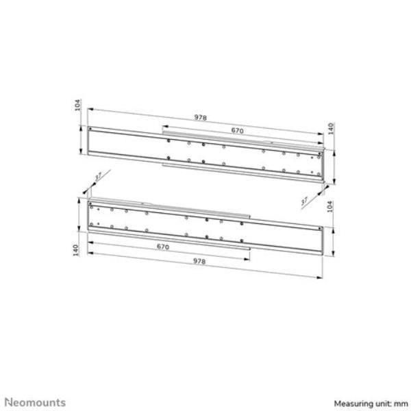 Neomounts ADM-875WH2 - Componente di montaggio (adattatore montaggio) - per 2 d…