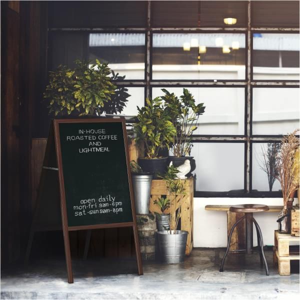 Bi-Office - Lavagna - a pavimento - 900 x 600 mm - fronte e retro - nero - stru…