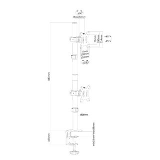 Neomounts FPMA-D550DV - Kit montaggio - per 2 display LCD - nero - dimensione s…