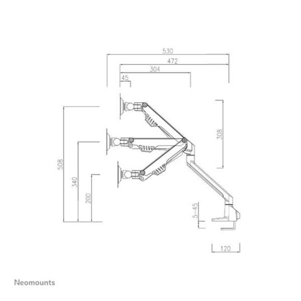 Neomounts FPMA-D750DBLACK2 - Kit montaggio (montaggio su scrivania) - video ful…