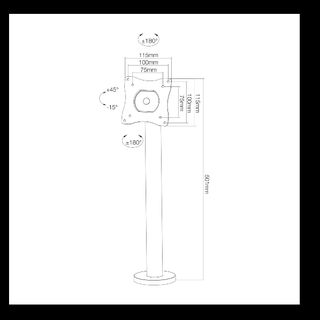 Neomounts NS-DPOS100 - Kit montaggio - video full-motion - per display LCD - ne…
