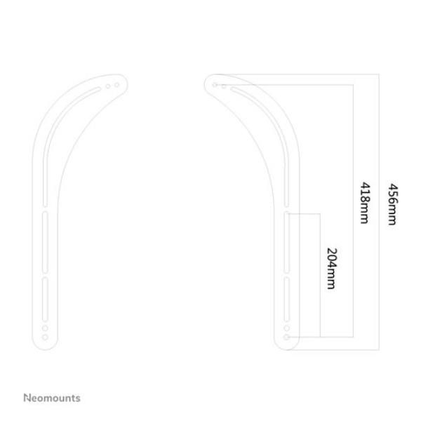 Neomounts NS-SB100 - Kit montaggio (2 staffe di montaggio) - per sound bar - ne…
