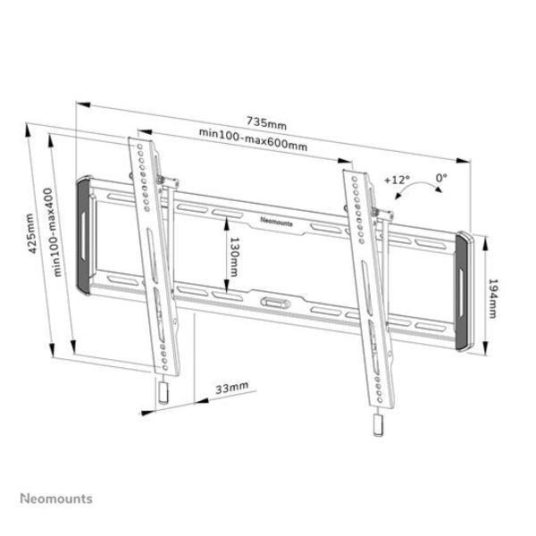 Neomounts WL35-550BL16 - Kit montaggio (elemento a parete, adattatore mensola) …