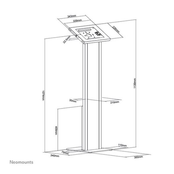 Neomounts by Newstar FL15-750WH1 - Supporto - per tablet - bloccabile - bianco …