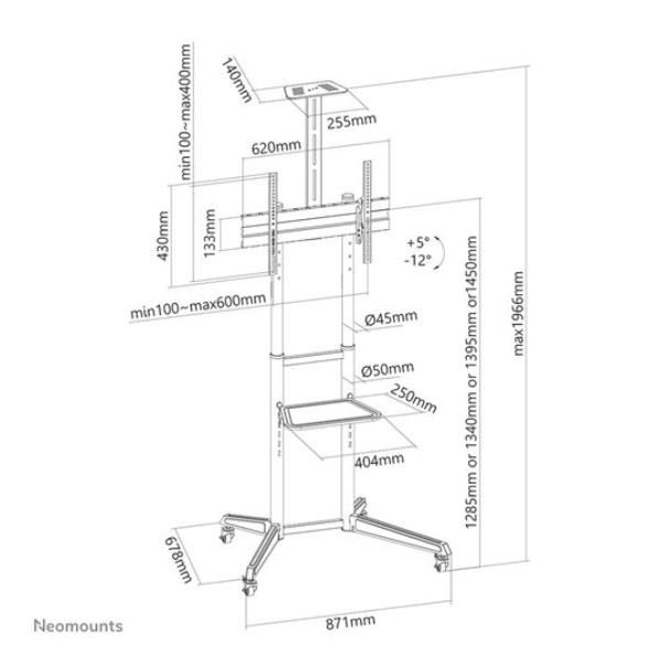 Neomounts by Newstar FL50-550BL1 - Carrello - per pannello piatto/impianto AV -…