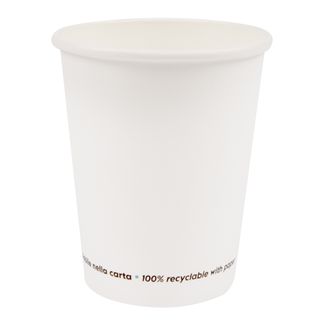 Bicchiere in carta - 250 ml - bianco - Signor Bio - conf. 50 pezzi
