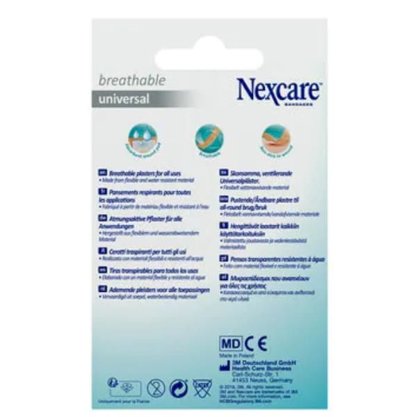 Nexcare Universal - Fasciatura - 1.9 x 7.2 cm - pelle (pacchetto di 20)