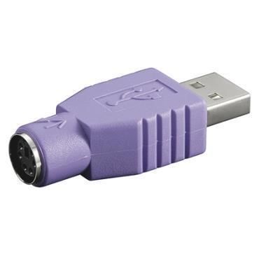 Nilox - Adattatore tastiera / mouse - USB (M) a PS/2 (F) - viola