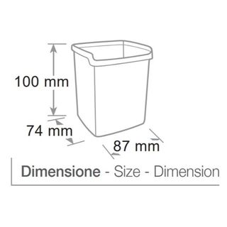 Bicchiere portapenne Mydesk - 8,7 x 7,4 x 10 cm - bianco - Arda