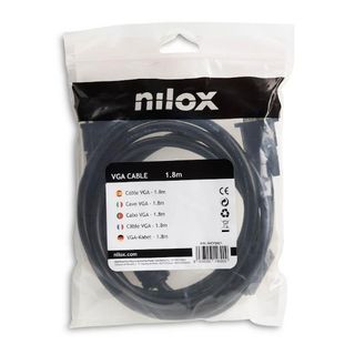 Nilox - Cavo VGA - HD-15 (VGA) (M) a HD-15 (VGA) (M) - 1.8 m
