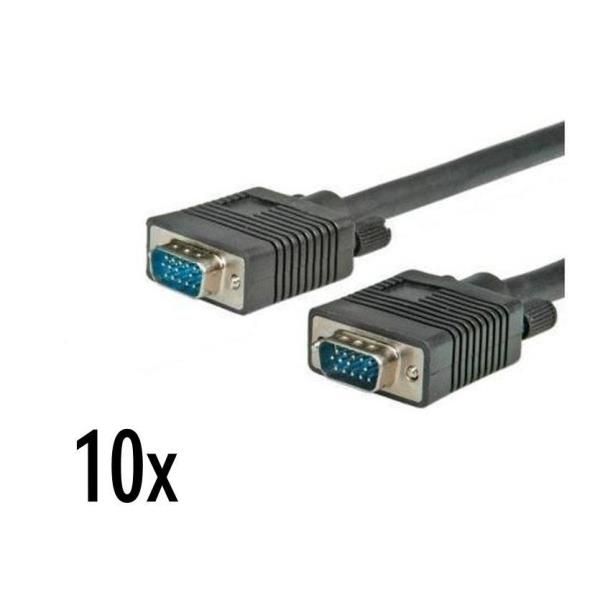 Nilox - Cavo VGA - HD-15 (VGA) (M) a HD-15 (VGA) (M) - 2 m - nero (pacchetto di…