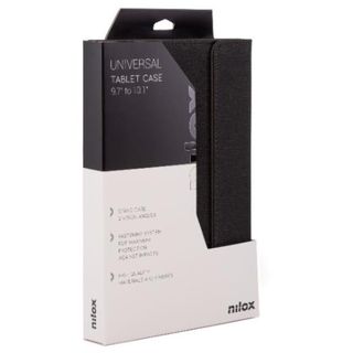 Nilox - Flip cover per tablet - poliestere - nero - 9.7" - 10.5"